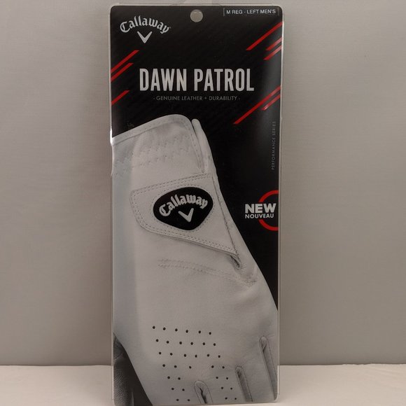 Callaway Other - CALLAWAY Dawn Patrol Leather Golf Glove Size M Reg Left Men's White